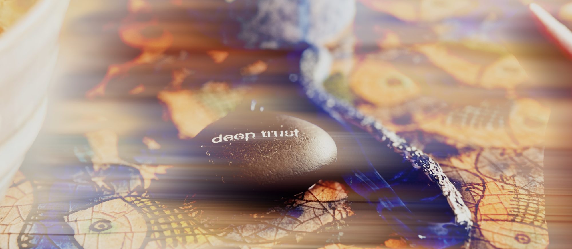 Stein mit der Aufschrift Deep Trust